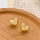 Vintage Thick Teardrop Earrings for Women Gold Dome Jewelry