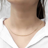 Classic Chain Necklace For Women 585 Rose Gold Jewelry
