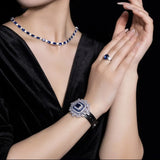 Zircon Rose Gold Ring for Women Wedding Party Jewelry