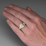 Antique Zircon Engagement Ring Wedding Band for Women Jewelry