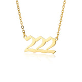 Chain Number Pendant Necklace For Women Anniverssary Jewelry
