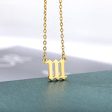 Chain Number Pendant Necklace For Women Anniverssary Jewelry