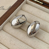 Vintage Thick Teardrop Earrings for Women Gold Dome Jewelry