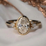 Wedding Zircon Gold Ring for Women Engagement Bridal Proposal Jewelry Birthday Anniversary