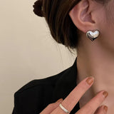 Vintage Thick Teardrop Earrings for Women Gold Dome Jewelry