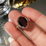 Inlaid Shiny Gold Women Ring Party Accessories Fashion Engagement Jewelry