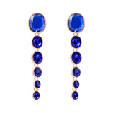 Vintage Transparent Resin Drop Earrings Oval Tassel for Women Jewelry