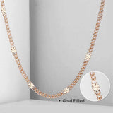 Classic Chain Necklace For Women 585 Rose Gold Jewelry