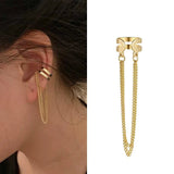 Big Circle Clip Earrings for Women Cuff Party Jewelry Set Gift - Gemstone Gold