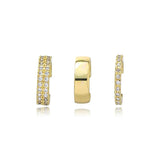 Big Circle Clip Earrings for Women Cuff Party Jewelry Set Gift - Gemstone Gold