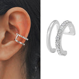 Big Circle Clip Earrings for Women Cuff Party Jewelry Set Gift - Gemstone Gold