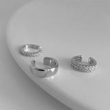 Big Circle Clip Earrings for Women Cuff Party Jewelry Set Gift - Gemstone Gold