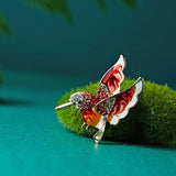 Birds Butterfly Bee Brooch Jewelry For Women Pearl Rhinestone Animal Wedding - Gemstone Gold