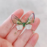 Birds Butterfly Bee Brooch Jewelry For Women Pearl Rhinestone Animal Wedding - Gemstone Gold
