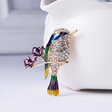 Birds Butterfly Bee Brooch Jewelry For Women Pearl Rhinestone Animal Wedding - Gemstone Gold