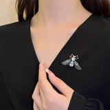 Birds Butterfly Bee Brooch Jewelry For Women Pearl Rhinestone Animal Wedding - Gemstone Gold