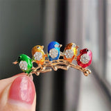 Birds Butterfly Bee Brooch Jewelry For Women Pearl Rhinestone Animal Wedding - Gemstone Gold