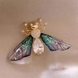 Birds Butterfly Bee Brooch Jewelry For Women Pearl Rhinestone Animal Wedding - Gemstone Gold