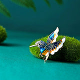 Birds Butterfly Bee Brooch Jewelry For Women Pearl Rhinestone Animal Wedding - Gemstone Gold
