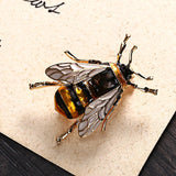 Birds Butterfly Bee Brooch Jewelry For Women Pearl Rhinestone Animal Wedding - Gemstone Gold