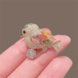 Birds Butterfly Bee Brooch Jewelry For Women Pearl Rhinestone Animal Wedding - Gemstone Gold