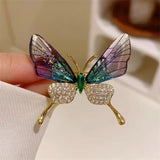 Birds Butterfly Bee Brooch Jewelry For Women Pearl Rhinestone Animal Wedding - Gemstone Gold