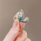 Birds Butterfly Bee Brooch Jewelry For Women Pearl Rhinestone Animal Wedding - Gemstone Gold