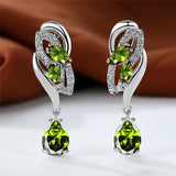 Blue Sapphire Gemstone Earring Clip Earrings For Women Wedding Jewelry - Gemstone Gold