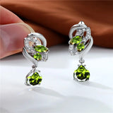 Blue Sapphire Gemstone Earring Clip Earrings For Women Wedding Jewelry - Gemstone Gold