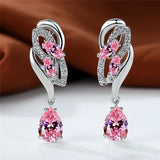 Blue Sapphire Gemstone Earring Clip Earrings For Women Wedding Jewelry - Gemstone Gold
