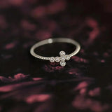 Bright Cross Zircon Ring for Women Jewelry Gold Accessories for Female - Gemstone Gold