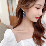 bunch of grapes Earrings Women Wedding Jewelry Dangle Earrings - Gemstone Gold