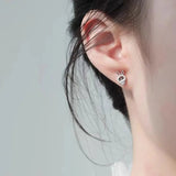 Bunny Rhinestone Stud Earring Girls Wedding For Women Animal Party - Gemstone Gold