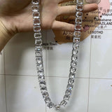 Charm White Crystal Necklace Fine Jewelry Set Ring Earring for Women Anniversary - Gemstone Gold