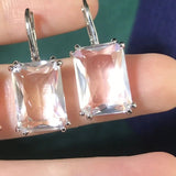 Charm White Crystal Necklace Fine Jewelry Set Ring Earring for Women Anniversary - Gemstone Gold