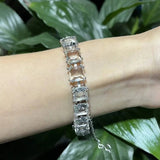 Charm White Crystal Necklace Fine Jewelry Set Ring Earring for Women Anniversary - Gemstone Gold