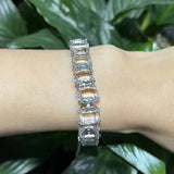 Charm White Crystal Necklace Fine Jewelry Set Ring Earring for Women Anniversary - Gemstone Gold