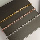 Charming S925 Pure Silver Bracelet, Women Anniverssary Jewelry - Gemstone Gold