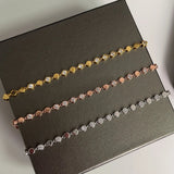 Charming S925 Pure Silver Bracelet, Women Anniverssary Jewelry - Gemstone Gold