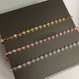 Charming S925 Pure Silver Bracelet, Women Anniverssary Jewelry - Gemstone Gold