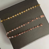 Charming S925 Pure Silver Bracelet, Women Anniverssary Jewelry - Gemstone Gold