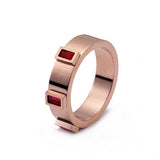 Classic Zircon Ring Stainess Steel for Woman Wedding Jewelry - Genuine - Gemstone