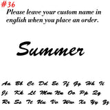 Custom Name Pendant Necklace for Women Personalised Cursive Letter Jewelry - Gemstone Gold