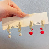 Double Pearl Long Tassel Drop Earring Women Wedding Jewelry - Gemstone Gold