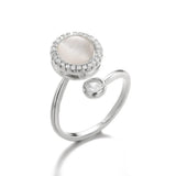 Four Leaf Clover Spinner Ring For Women Wedding Jewelry Gift - Gemstone Gold