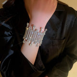 Full Inlaid Gemstone Bracelet For Women Party Jewelry Gifts - Genuine - Gemstone