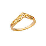 Gold Plant Totem Ring For Women Female Wedding Party Finger Jewelry - Gemstone Gold