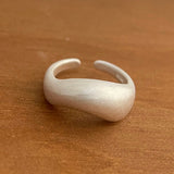 Handmade Round Line Ring Silver Ring for Women Couple Party Jewelry Gift - Gemstone Gold