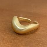 Handmade Round Line Ring Silver Ring for Women Couple Party Jewelry Gift - Gemstone Gold
