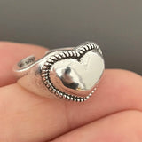 Handmade Round Line Ring Silver Ring for Women Couple Party Jewelry Gift - Gemstone Gold